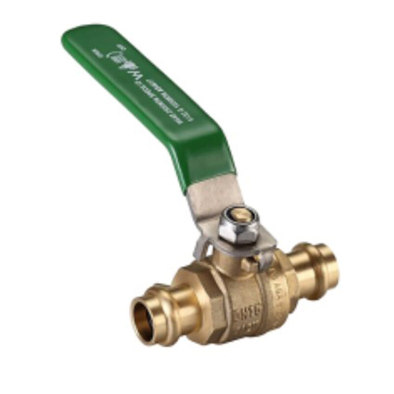 Brass Lever Operated Ball Valve  Press Fit Copper x Copper  Lead Free