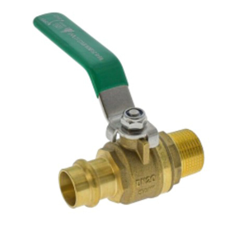 Brass Lever Operated Ball Valve  Press Fit Copper x MI BSP  Lead Free