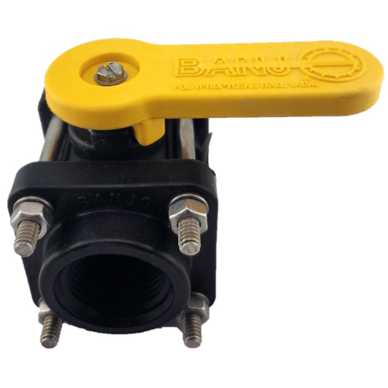 Banjo Polypropylene Ball Valve F&F Lever 3PCE Viton