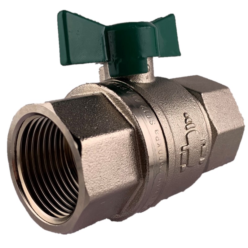 Brass Ball Valve F&F T Handle Full Bore DZR Dual Approved