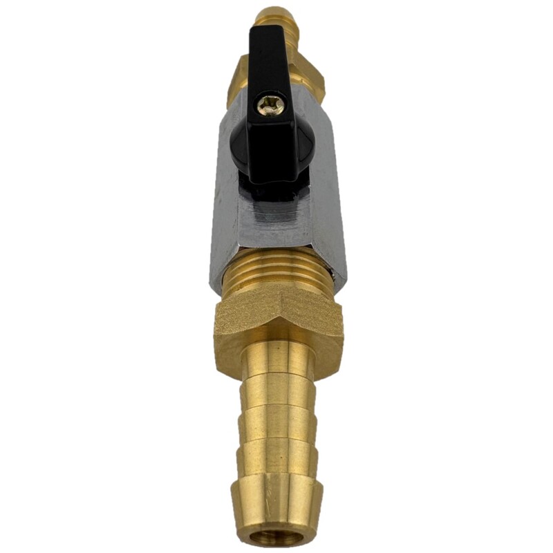 Brass Mini Ball Valve With Hose Barb Ends  FandampF