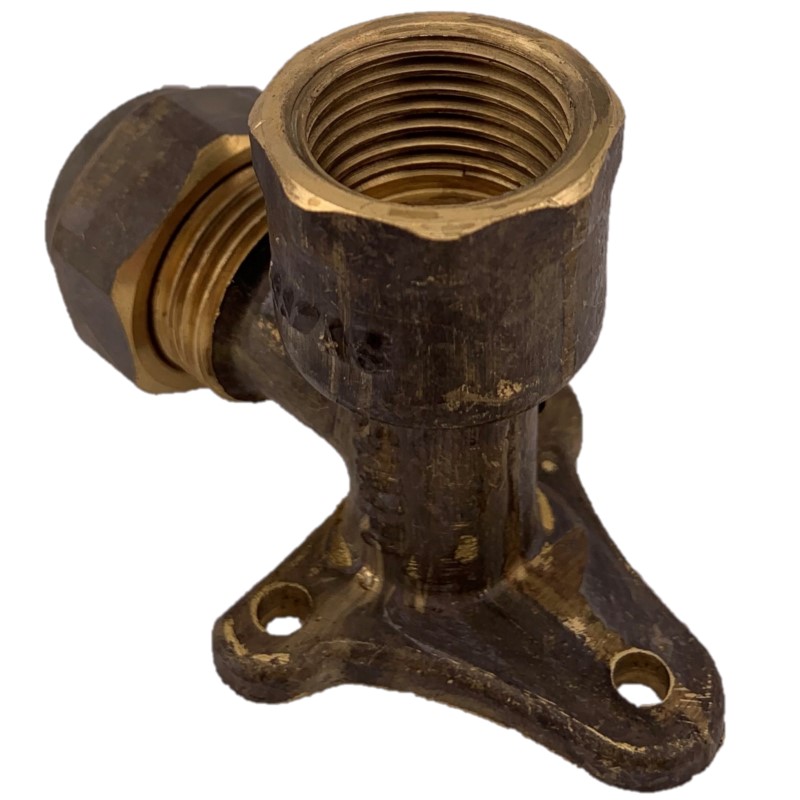 Brass Olive Compression Female BSP to Union Lugged Elbow