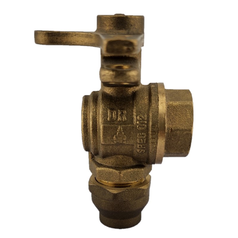 Brass Quarter Turn Meter Stop Tap F.I. x C.U.