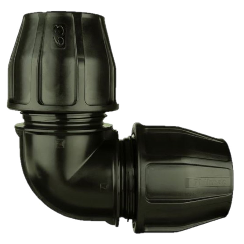 Philmac Easy Lok Compression 90 Degree Elbow Joiner - Poly to Poly