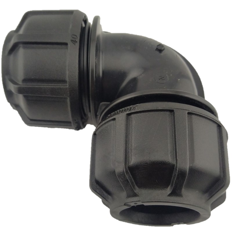 Philmac Metric Compression 90 Degree Elbow Joiner - Poly to Poly