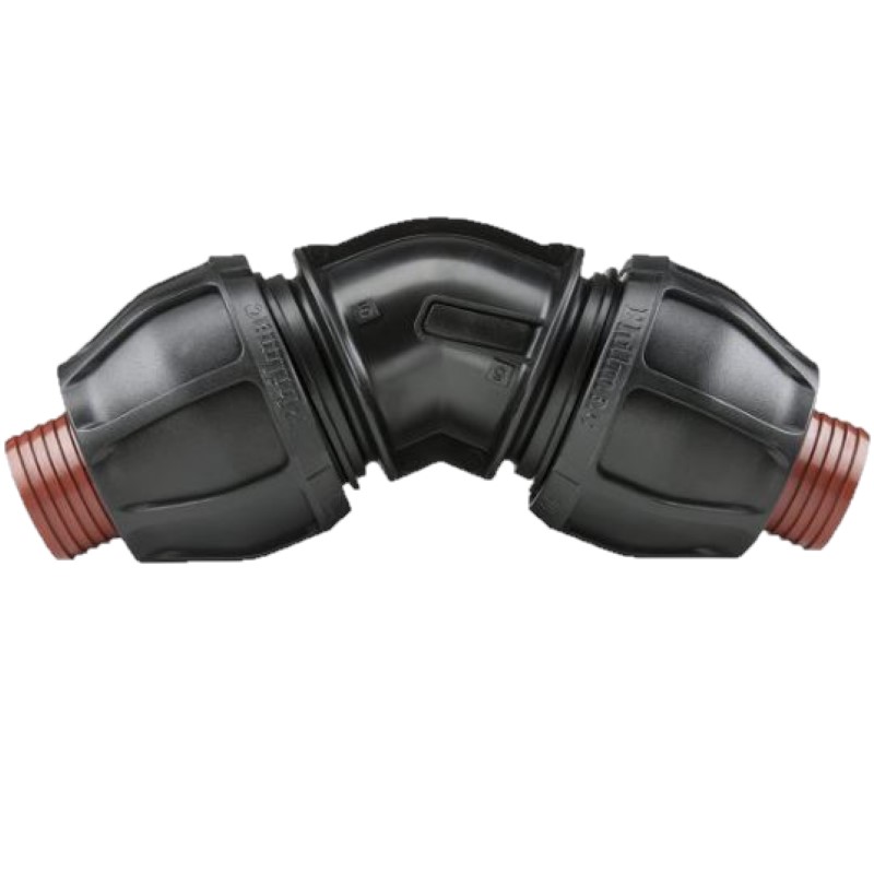 Philmac Rural Compression 45 Degree Elbow Joiner - Poly to Poly