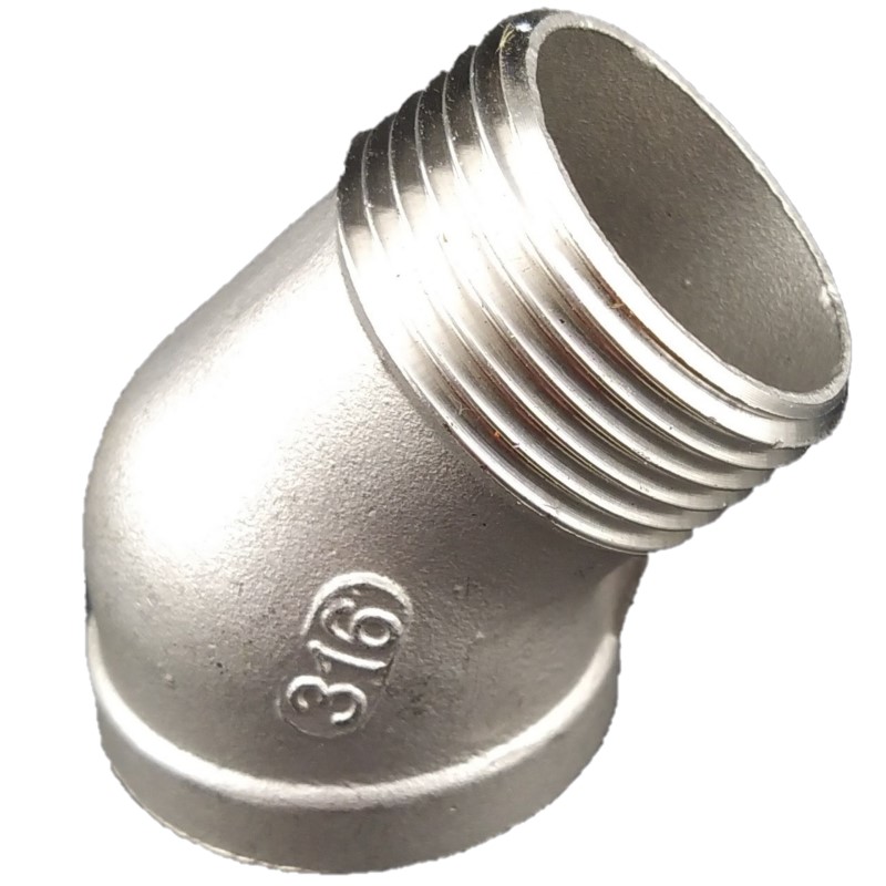 Stainless Steel 316 BSP 45 Degree Elbow M&F