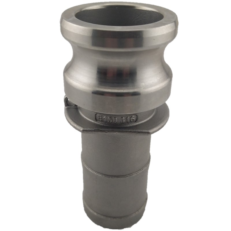 Stainless Steel 316 Camlock Type E - Adaptor to Hose Tail
