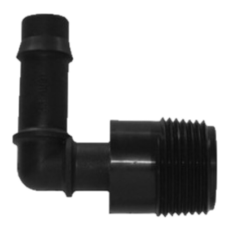 Threaded Elbow  90 Degrees  Barb x Male BSP  LDPE Pipe